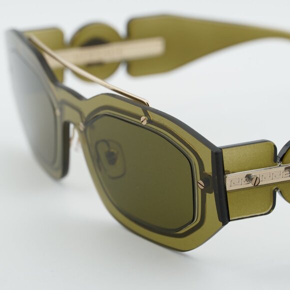 Versace VE2235 125271 Sunglasses Green Geometric Frame, Green Lenses - Picture 8 of 11